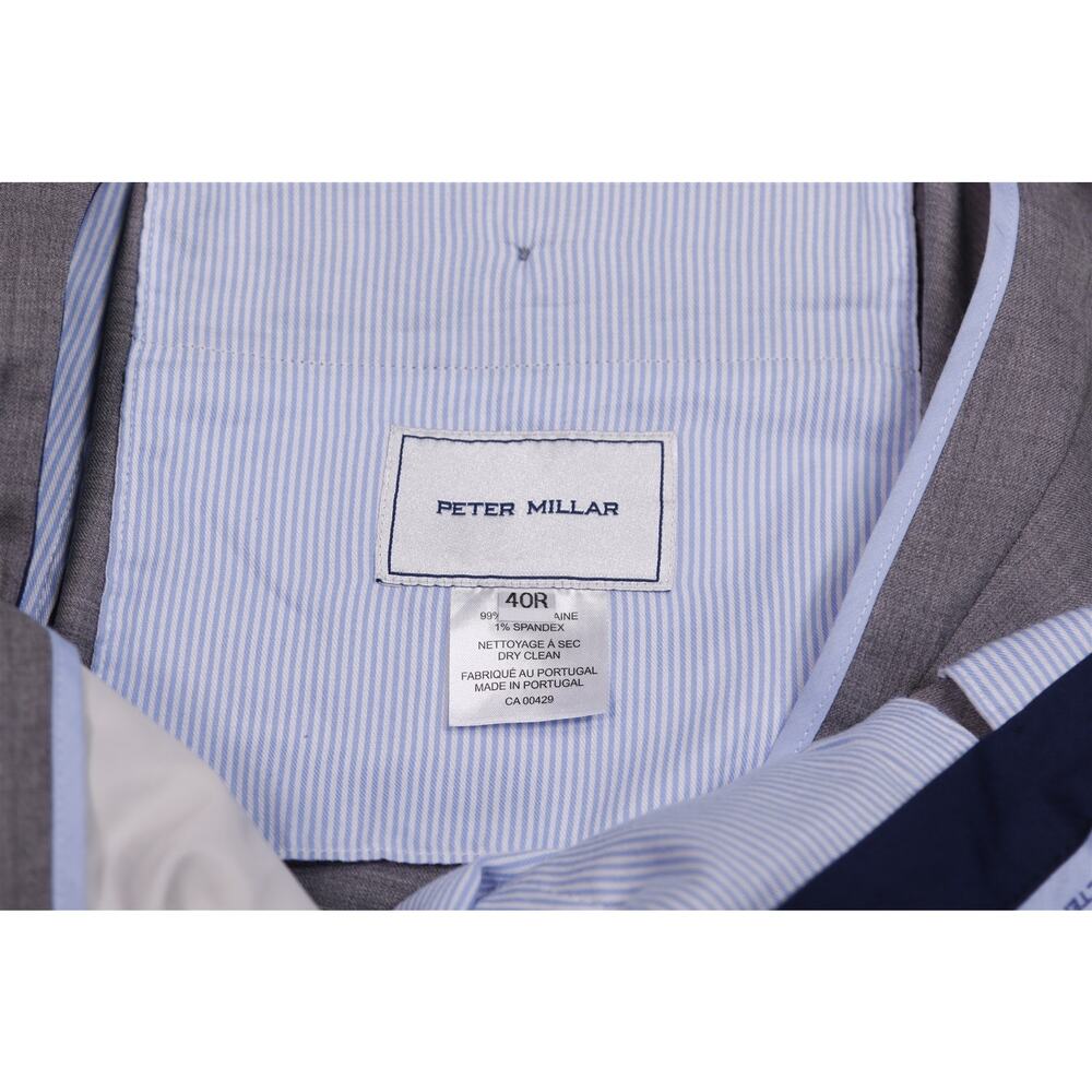 Peter Millar Solid Light Gray Wool Stretch Flat F… - image 6